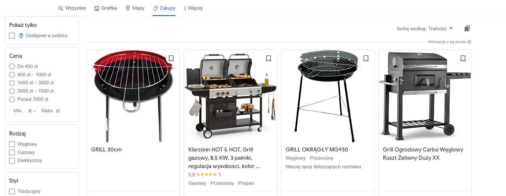 Produkty w Google Merchant Center