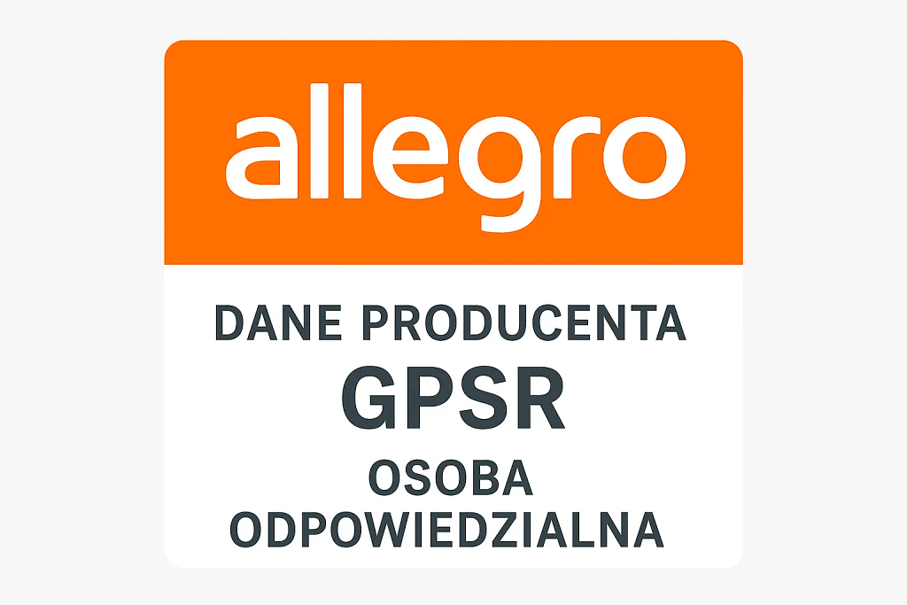 Producent, osoba odpowiedzialna, informacja o bezpieczeństwie, informacje o bateriach, GPRS producenta