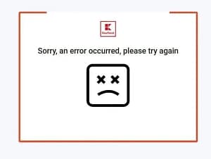 błąd na sklepie Kaufland online