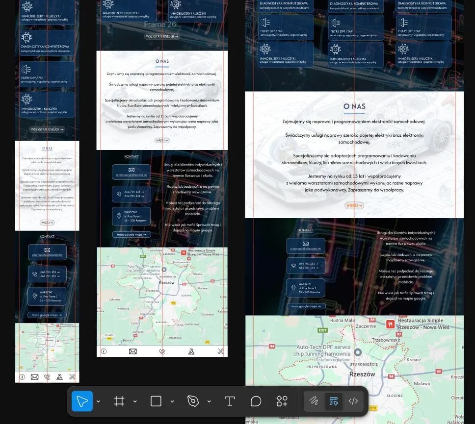 projekt graficzny strony internetowej w Figma